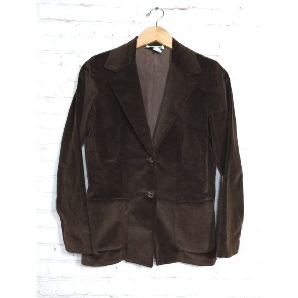 Vintage 70s Sears JR Bazaar Women's Cotton Blazer Jacket JR Size 9 Velvet Feel - Picture 1 of 10
